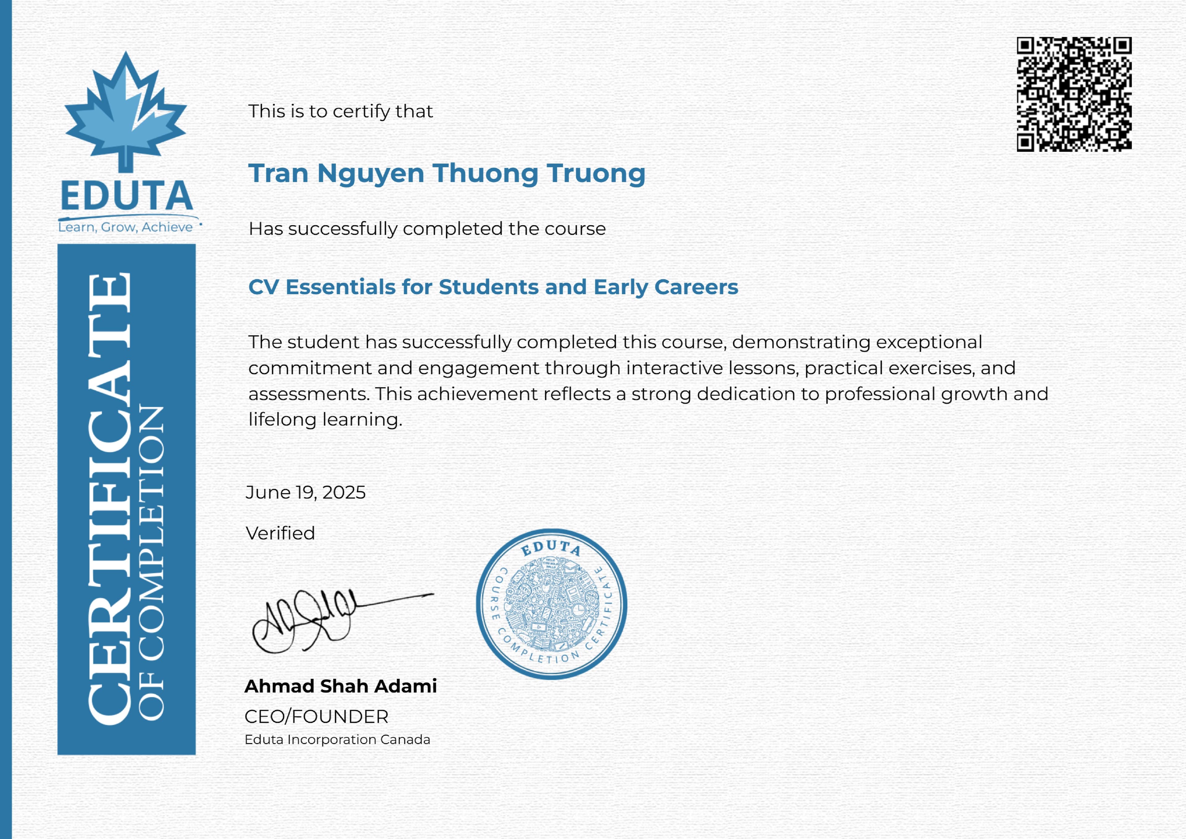 CV Essentials for Students and Early Careers