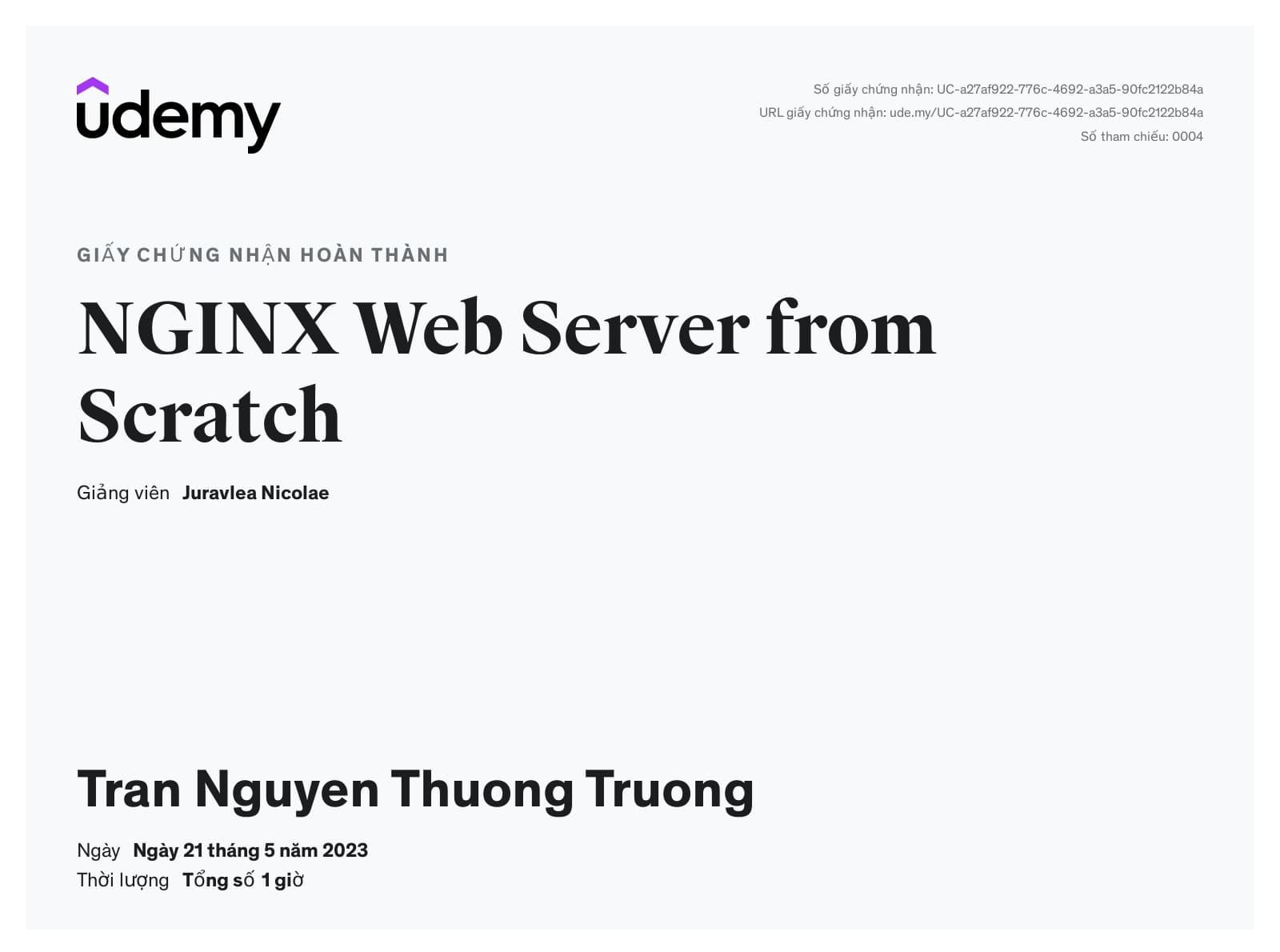 NGINX web server from scratch