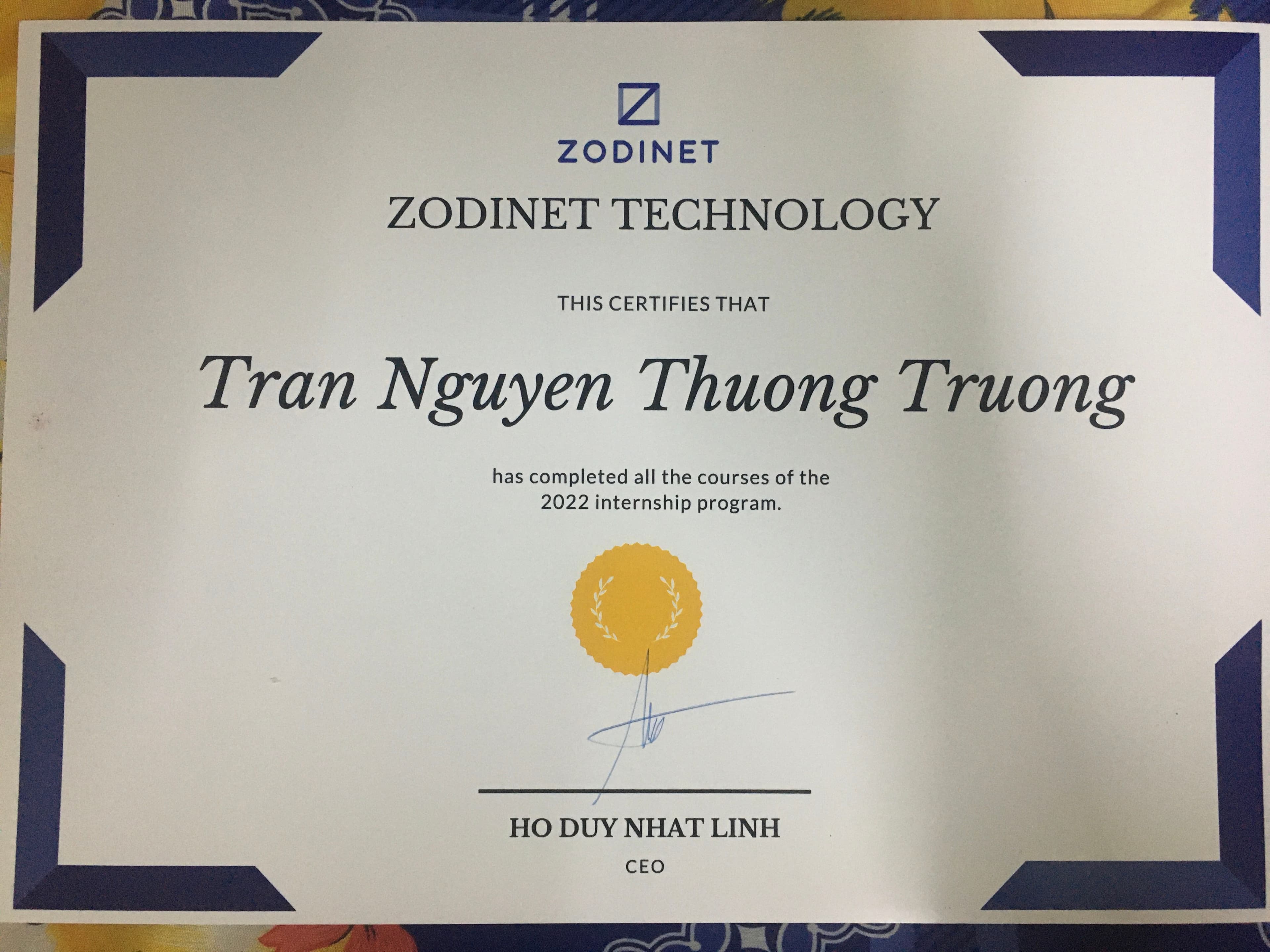 Zodinet software internship